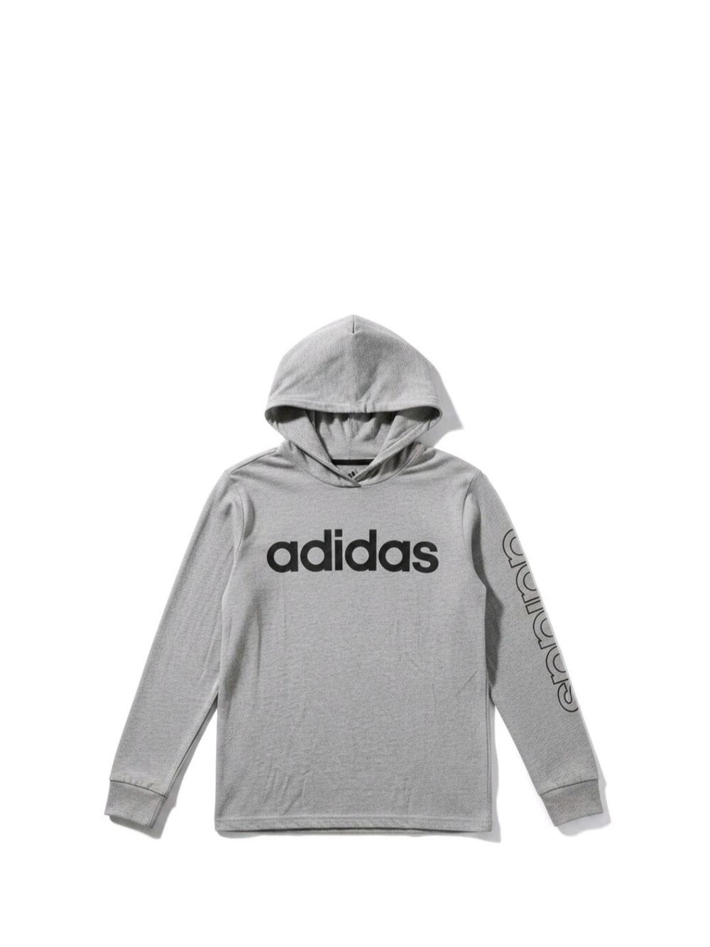 adidas Grey Hooded Logo Sweatshirt for Youth
